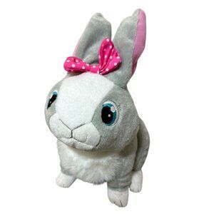 Betsy The Bunny Club Petz Toys Gray Bunny Hops Ears Move Speaks Rabbit Plush